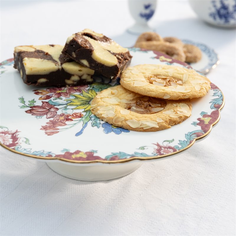 Multicoloured Delft Platina Cake Stand