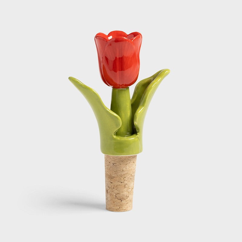 Delftware Tulip Bottle Stoppers: Set of 3