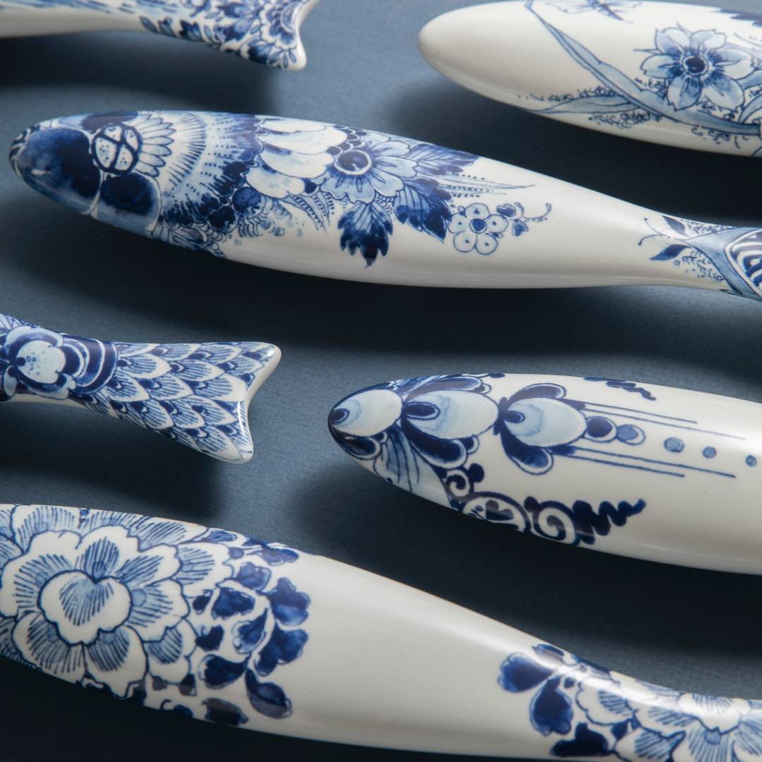 Blue Herring Wall Hanging: Flower Scales