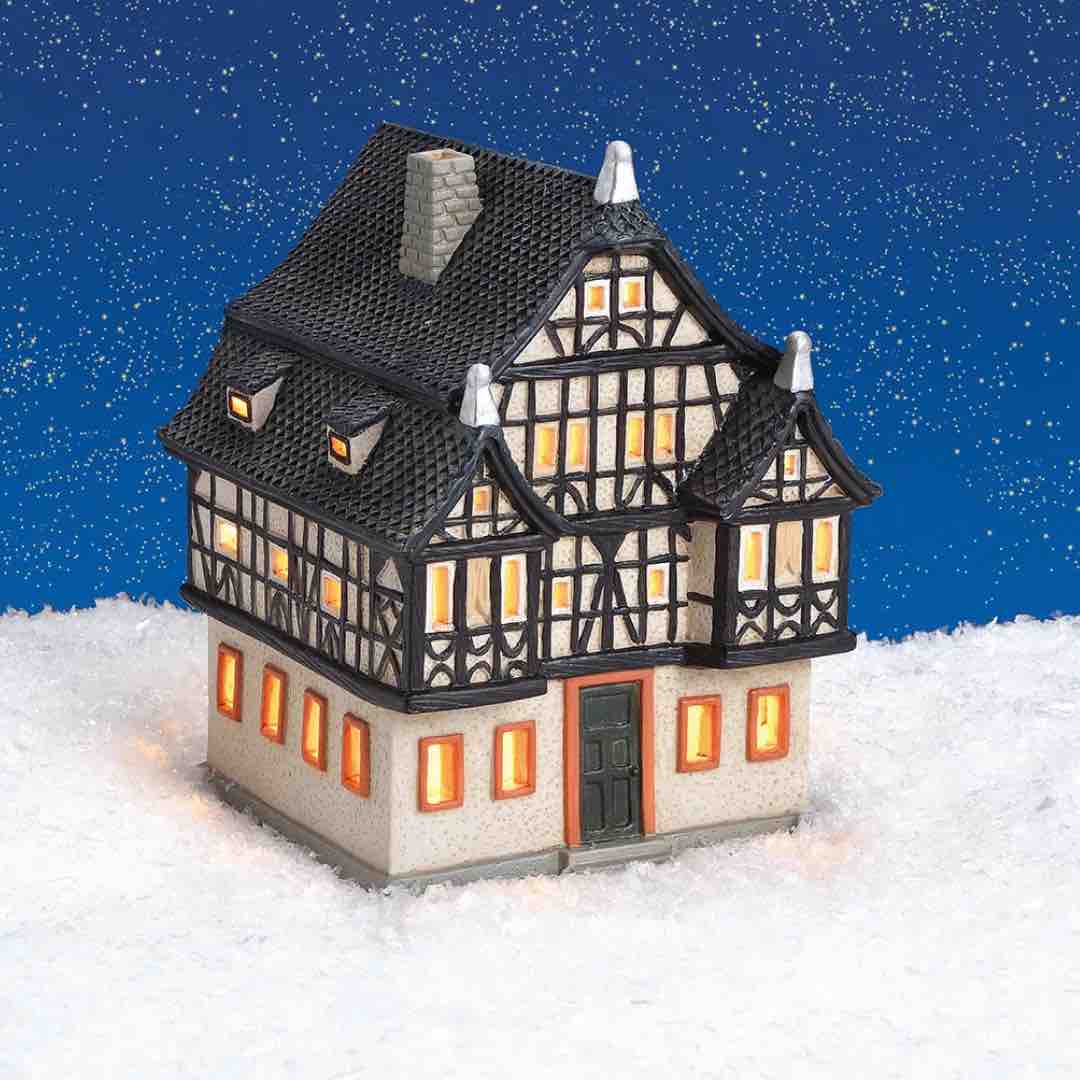 Three-gabled House - Tea Light Miniature (Hand-painted)