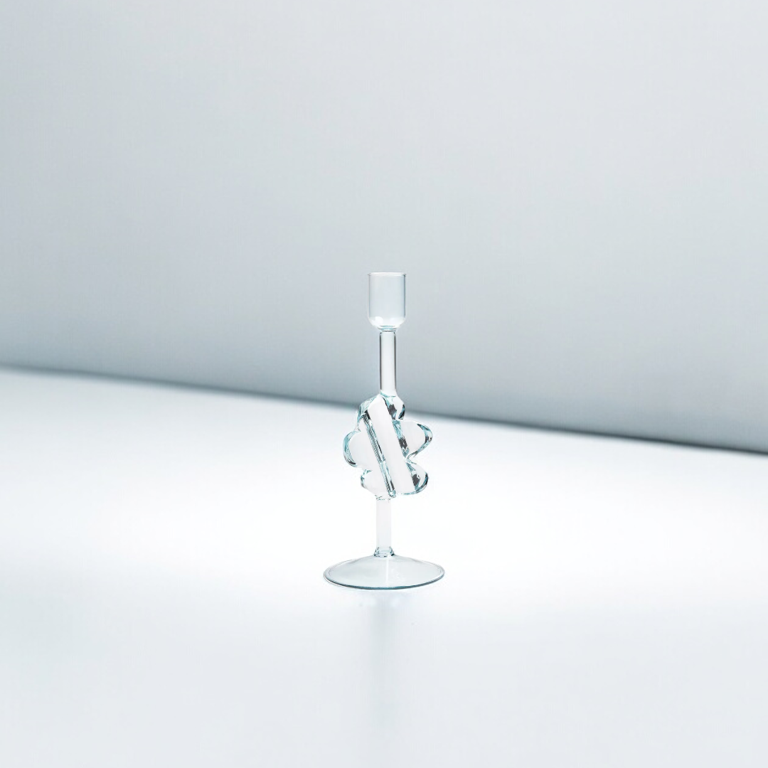 Clear Spiral Candle Holder