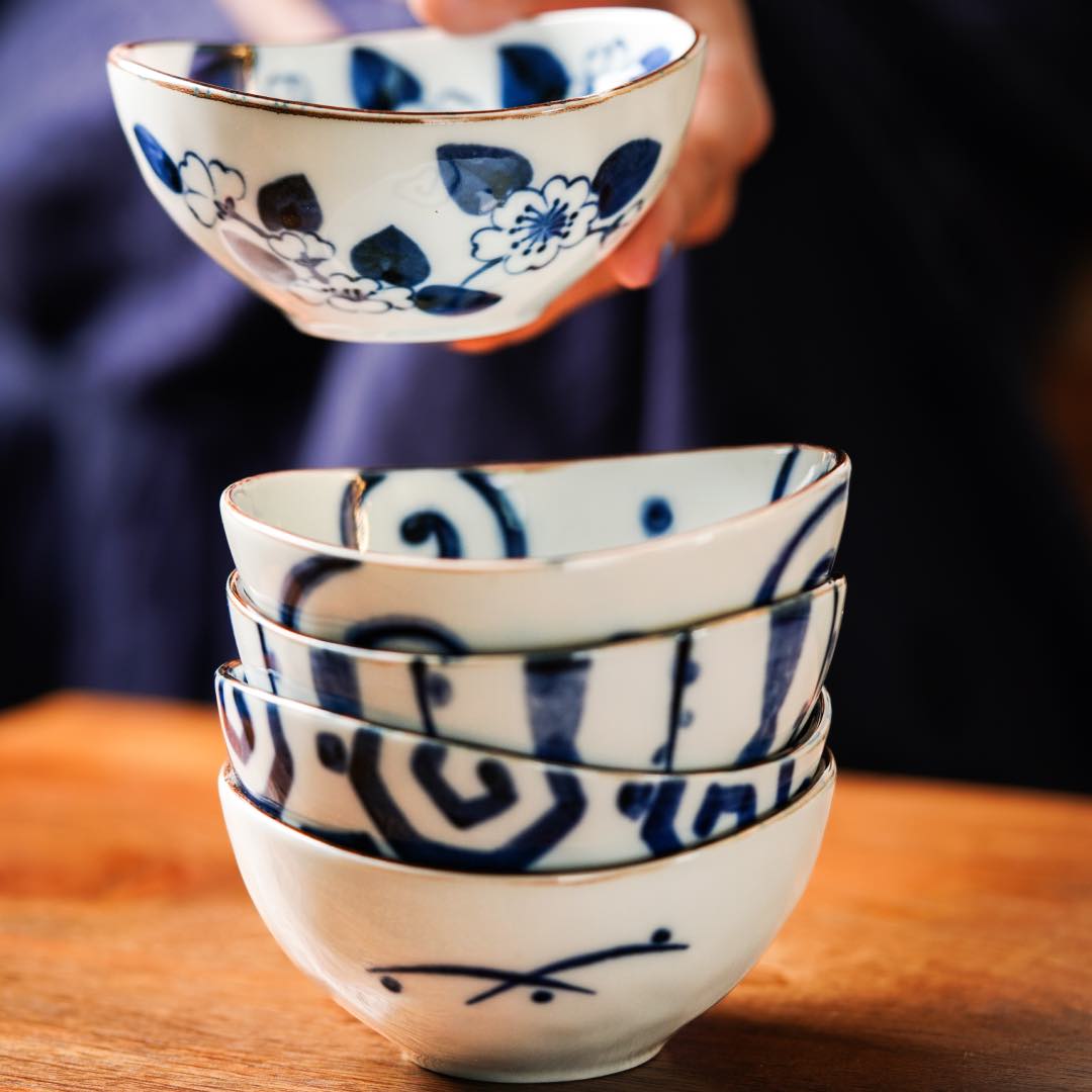 Aoi Curved Bowl Set (Set of 5)