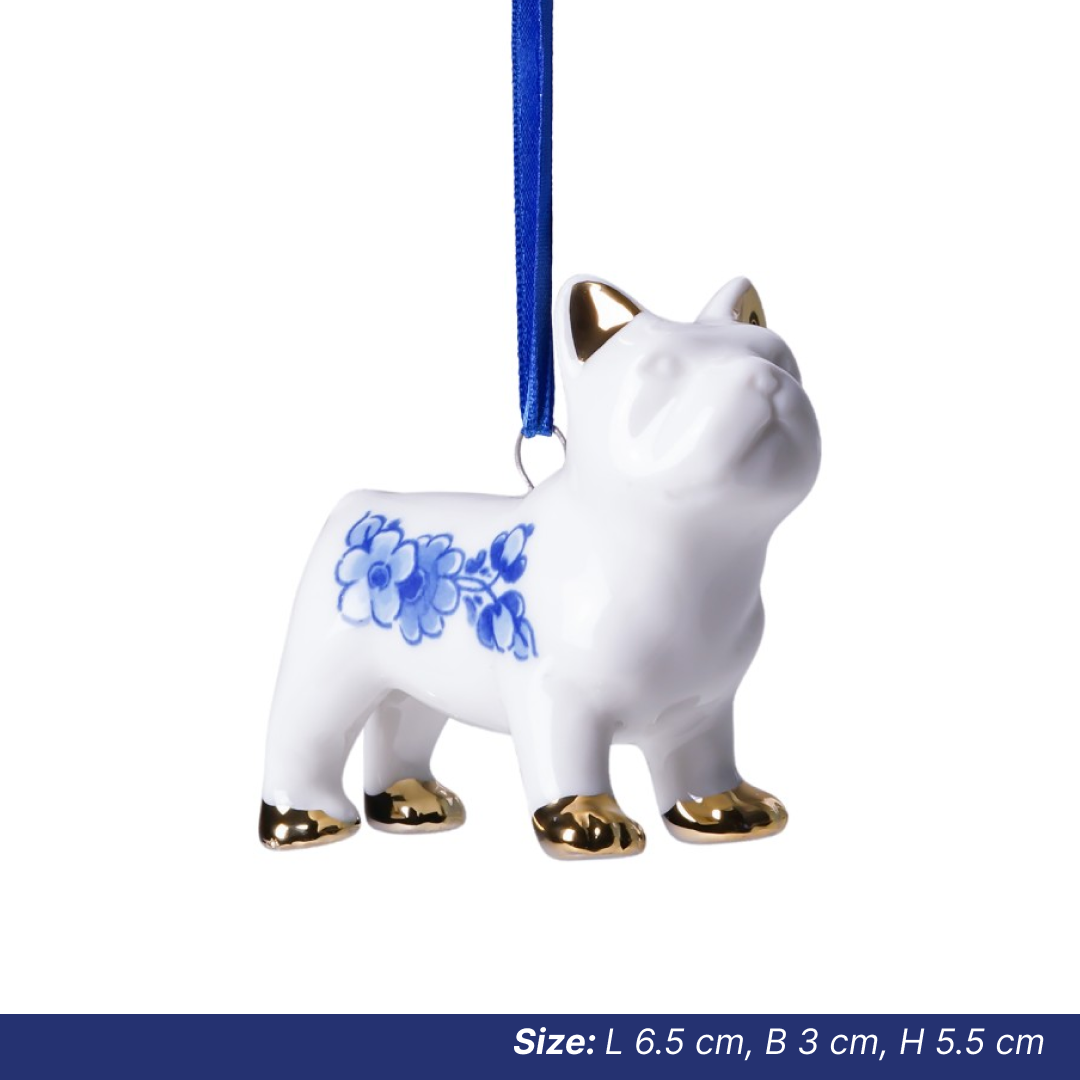 Christmas Ornaments: Delft Bulldog