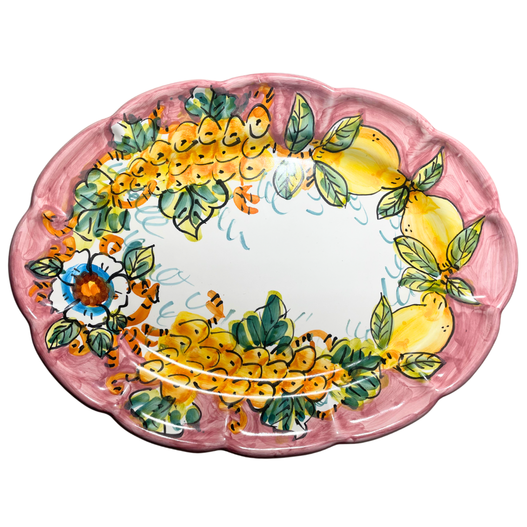 Large Serving Platter - Limoni Rosa (Pink)