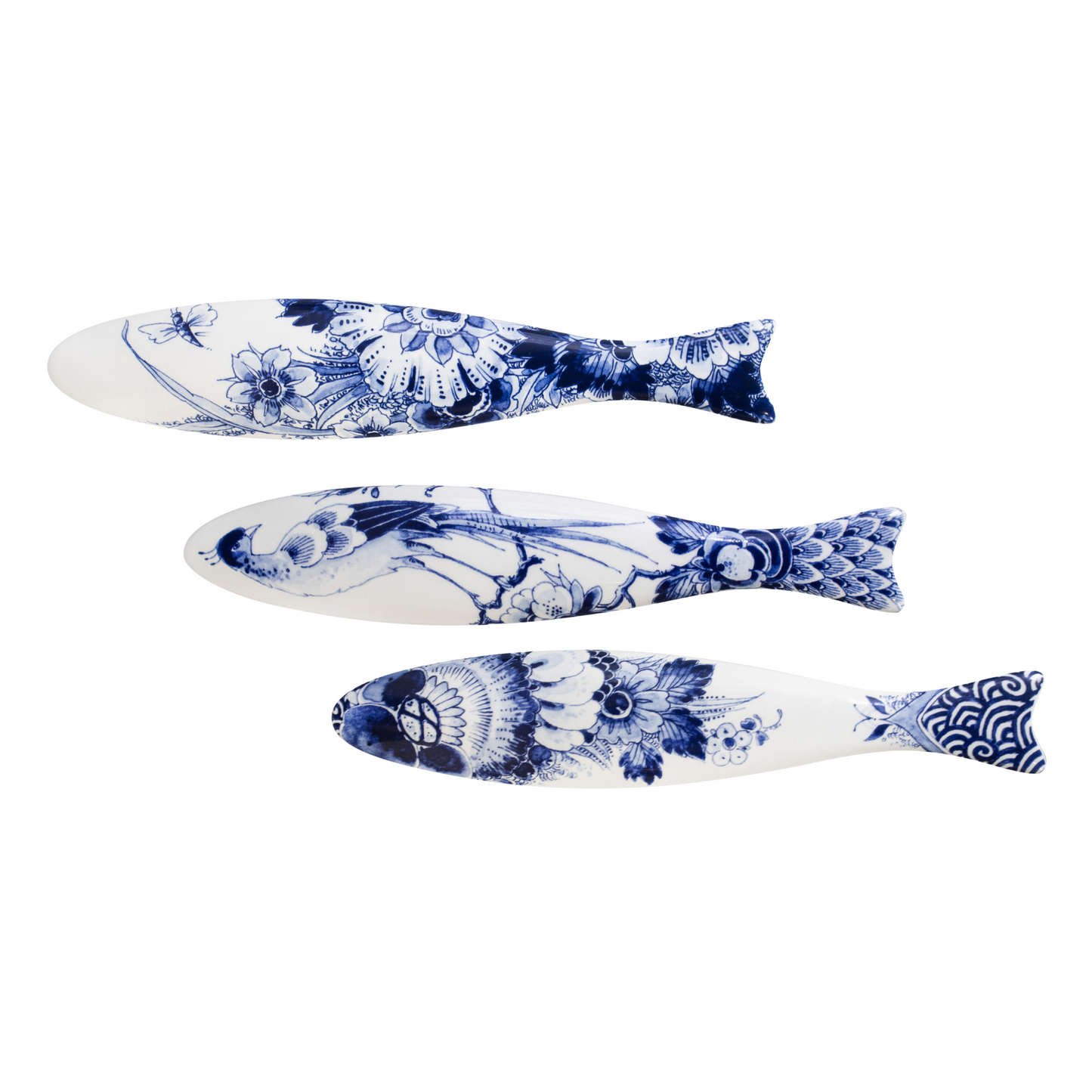 Blue Herring Wall Hanging: Botanical Set of 3