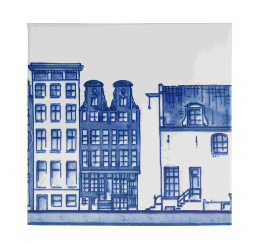 Royal Delft Canal House Tile #4