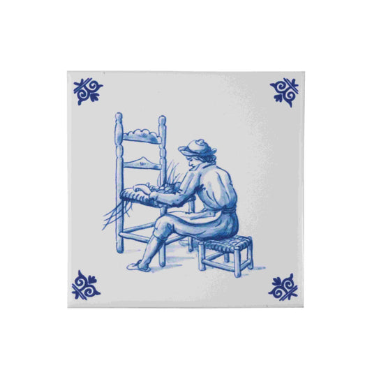 Royal Delft Dutch Heritage Tiles: Weaver