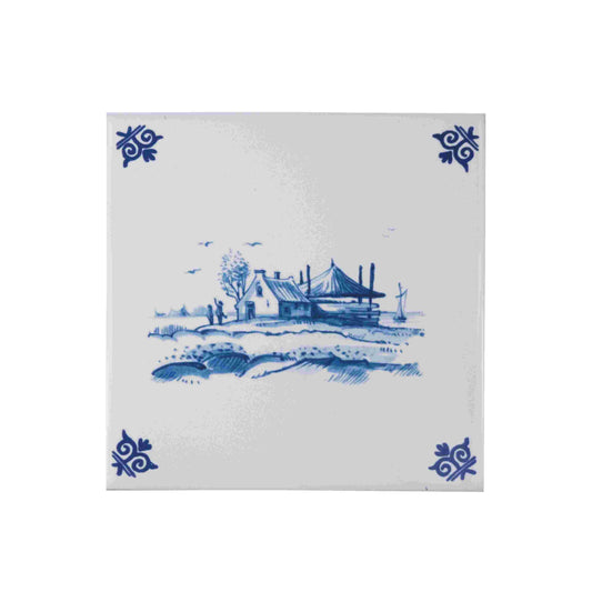 Royal Delft Dutch Heritage Tiles: Landscape 2