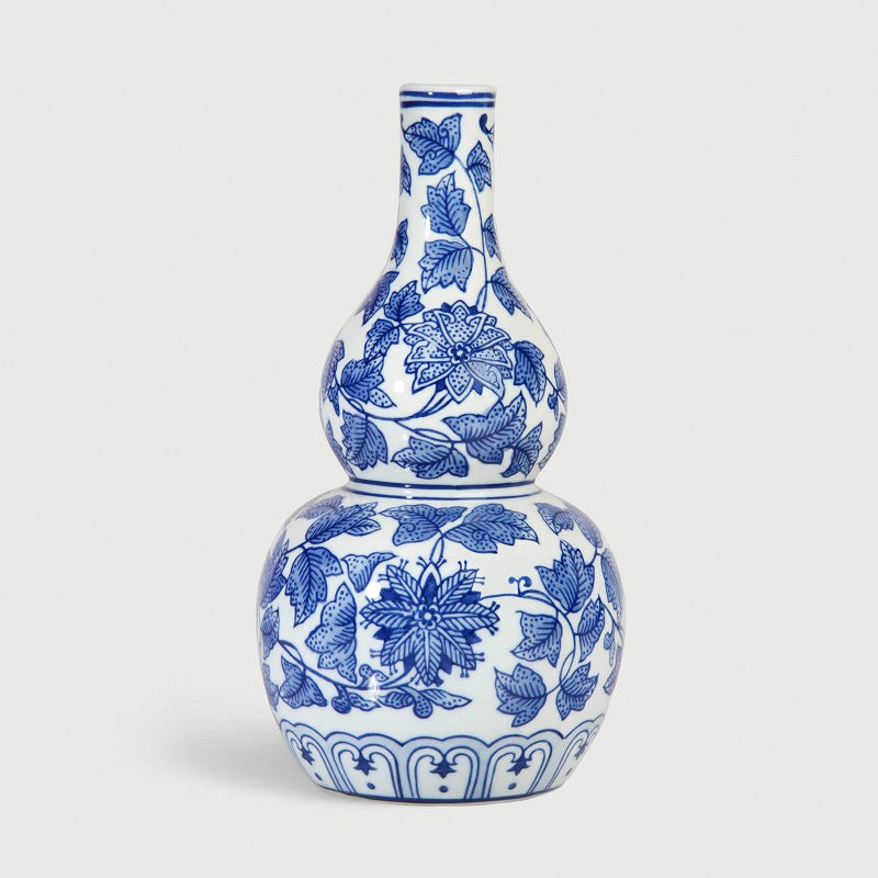 Cerulean Lotus Delft Vase (Hand Painted)