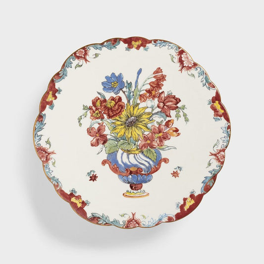 Multicoloured Delft Platina Cake Stand