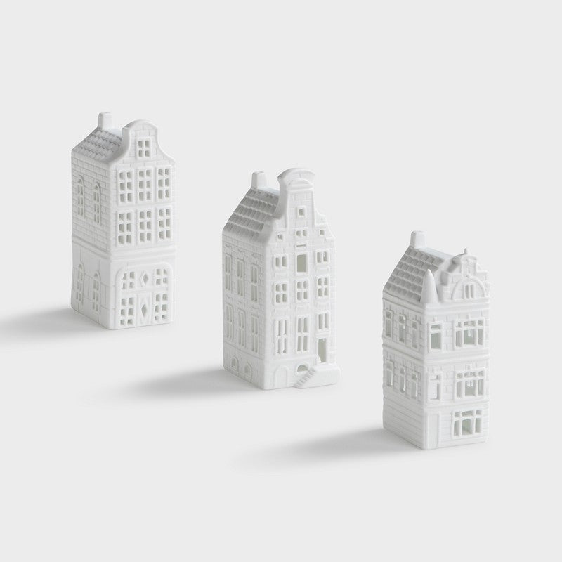 Tea Light Canal Houses: Reflection Set of 3