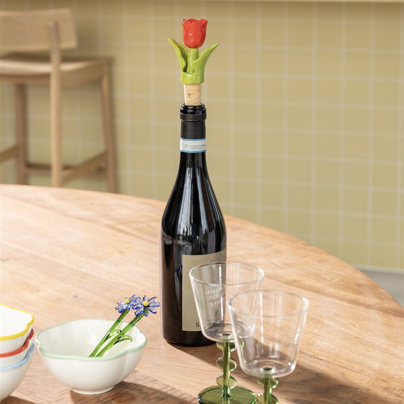 Delftware Tulip Bottle Stoppers: Set of 3