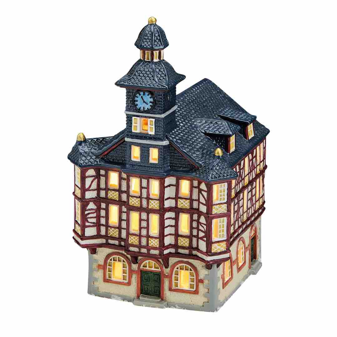 Townhall Heppenheim (Rathaus Heppenheim) - Tea Light Miniature (Hand-painted)