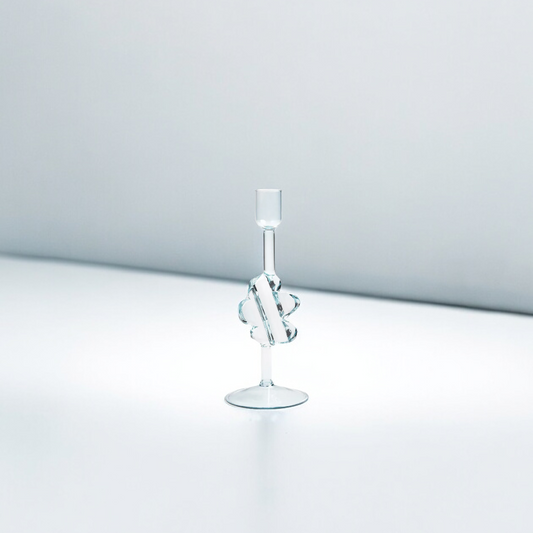 Clear Spiral Candle Holder