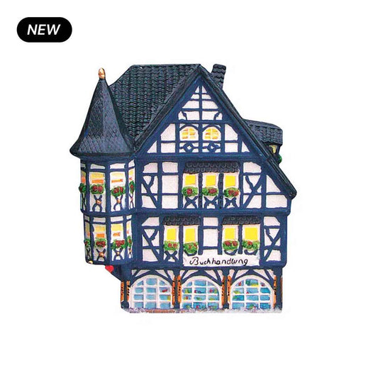 Rhein Bookstore - Tea Light Miniature (Hand-painted)