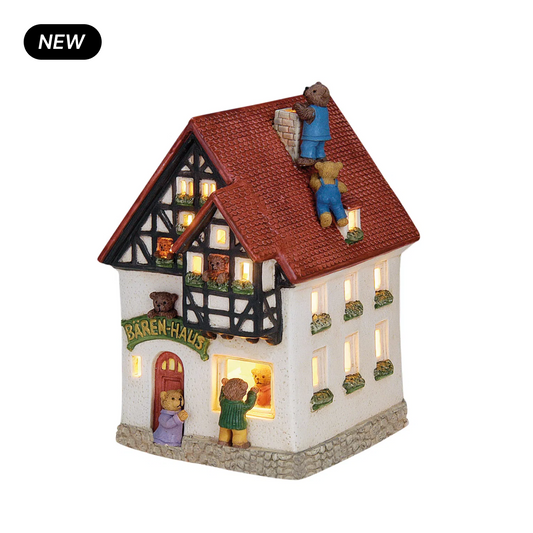 Bear House – Tea Light Miniature (Hand-painted) [SHIPS OCT 10]