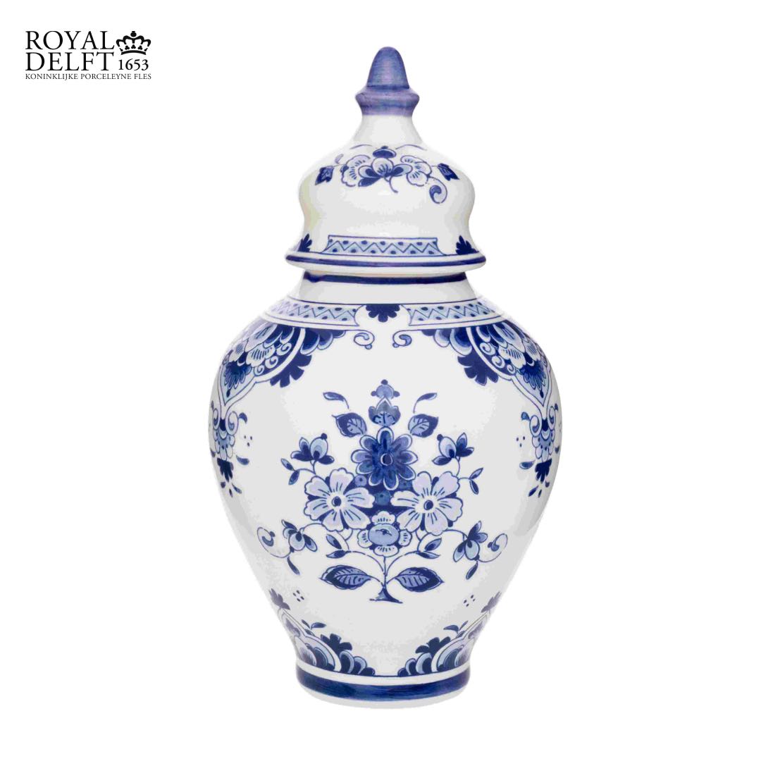 Blue & White Jar with Lid