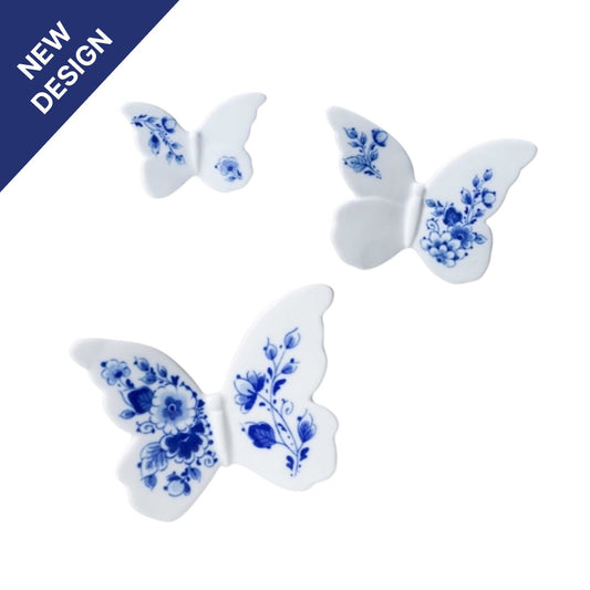 Delft Wall Butterflies - Set of 3
