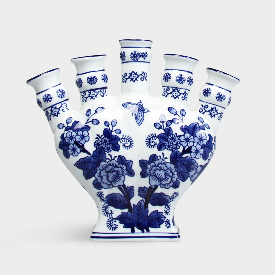 Tulip Delftware Vase (Hand-Painted)