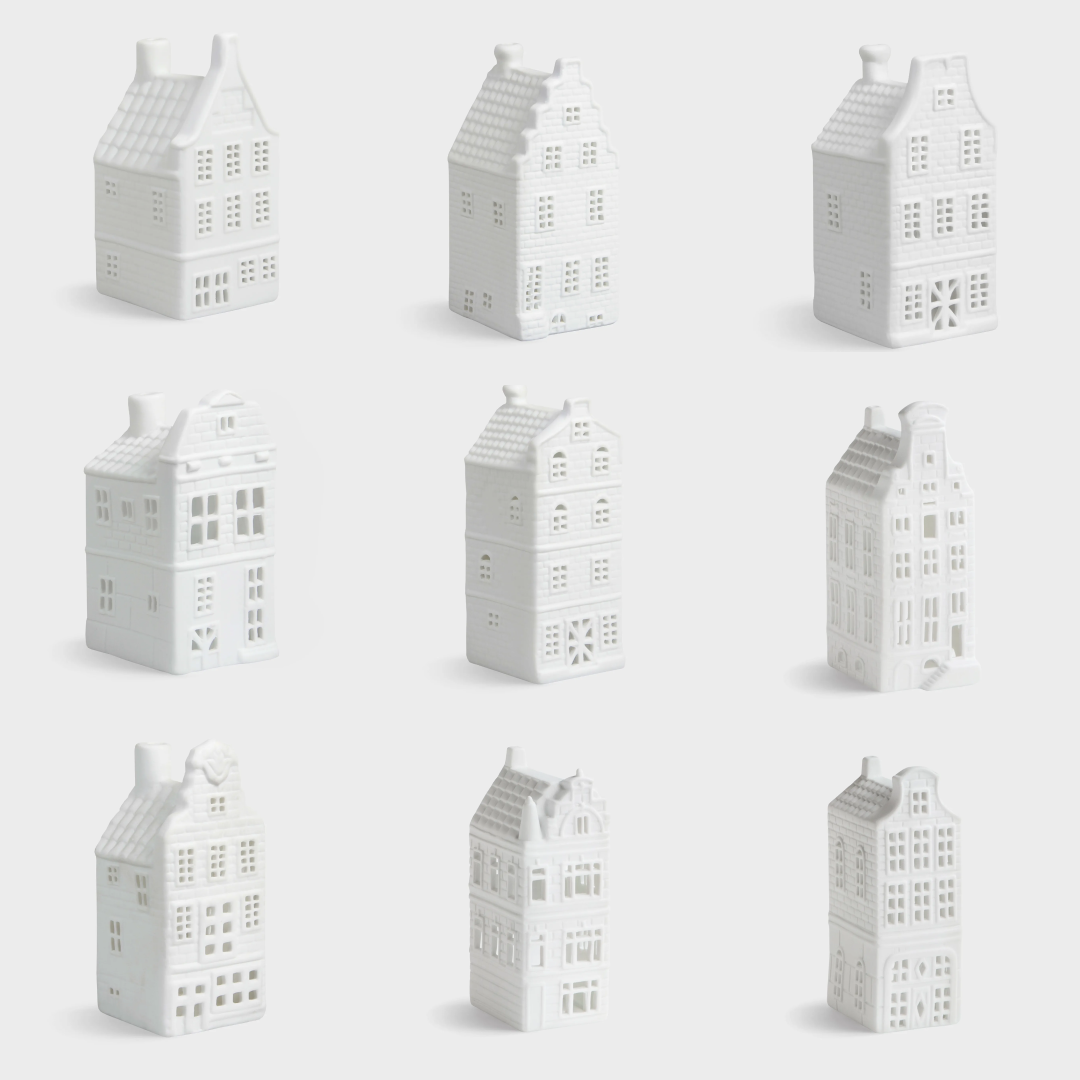 Tea Light Canal Houses: Custom Set of 3