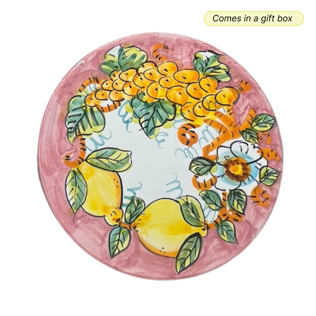 Wall Hanging Plate - Giardino Rosa (Pink)