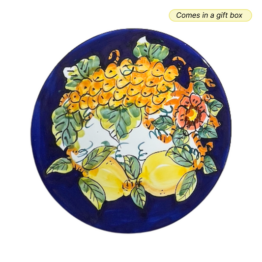Wall Hanging Plate - Giardino Blu (Dark Blue)