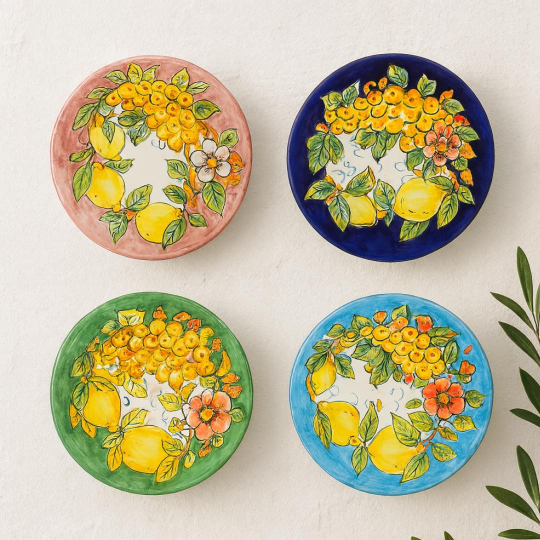 Wall Hanging Plate - Giardino Celeste (Light Blue / Sky Blue)