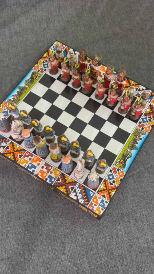 Spanish Conquistadors Vs. Incans Chess Set