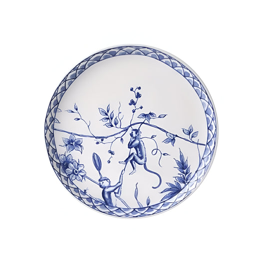 Delft Blue Monkey Plates: Tea or Small Bites Plates (Set of 2)