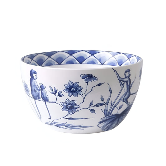 Delft Blue Monkey Bowls (Set of 2)